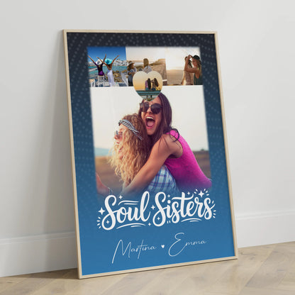 Poster Beste Freundin Selbst Gestalten Läster Schwester 4 Fotos und 1 Herz Foto