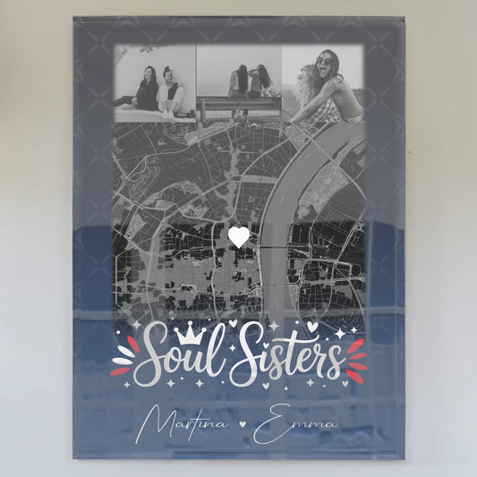 Personalisierte Fotogeschenke für beste Freundin mit 4 Fotos und Karte Buusenfreundin