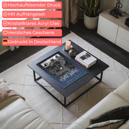 Personalisierte Fotogeschenke für beste Freundin mit 4 Fotos und Karte Buusenfreundin