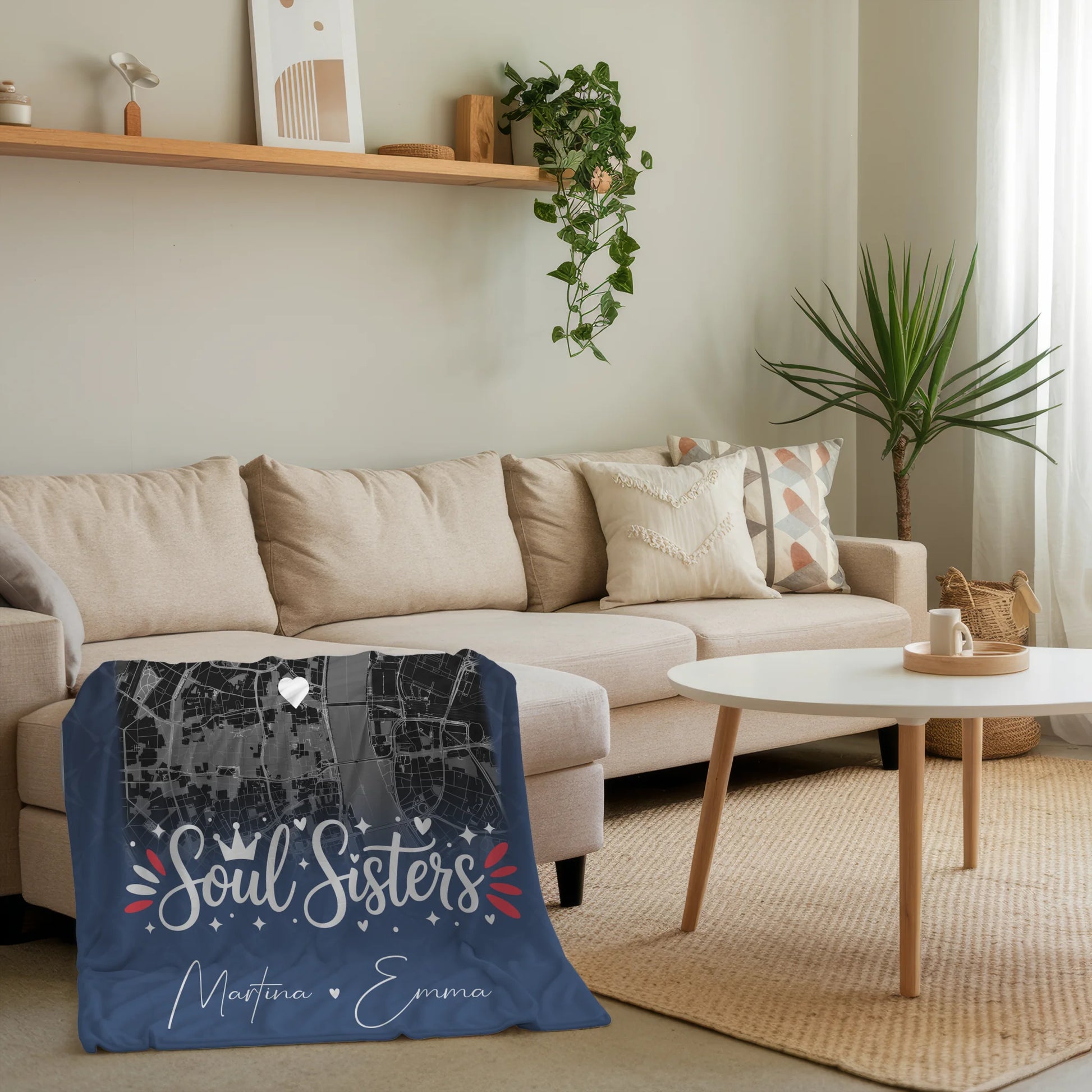 Decke Mit Namen 4 Fotos und Karte Buusenfreundin Personalisiertes Geschenk 4