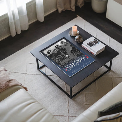 Personalisierbares Fotoboard Beste Freundin mit 4 Fotos und Karte Buusenfreundin 3