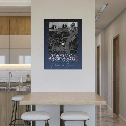 Personalisierbares Fotoboard Beste Freundin mit 4 Fotos und Karte Buusenfreundin 8