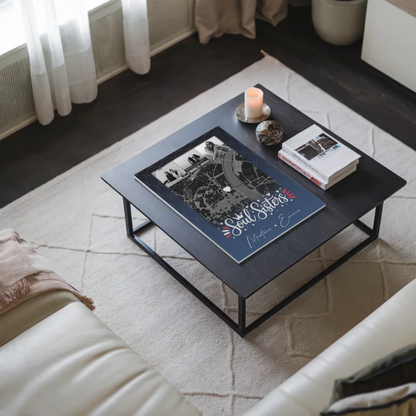 Personalisierbares Fotoboard Beste Freundin mit 4 Fotos und Karte Buusenfreundin