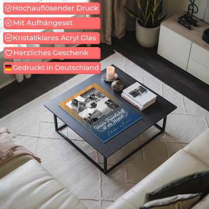 Freundinnen Bild Personalisiert Acrylglas Bild mit 4 Fotos und Herzmotiv Buusenfreundin