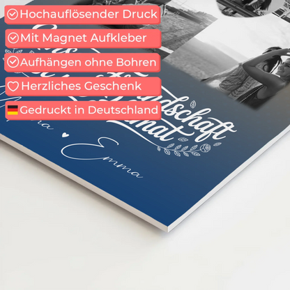Freundinnen Bild Personalisiert Fotoboard mit 4 Fotos und Herz Motiv Buusenfreundin 10