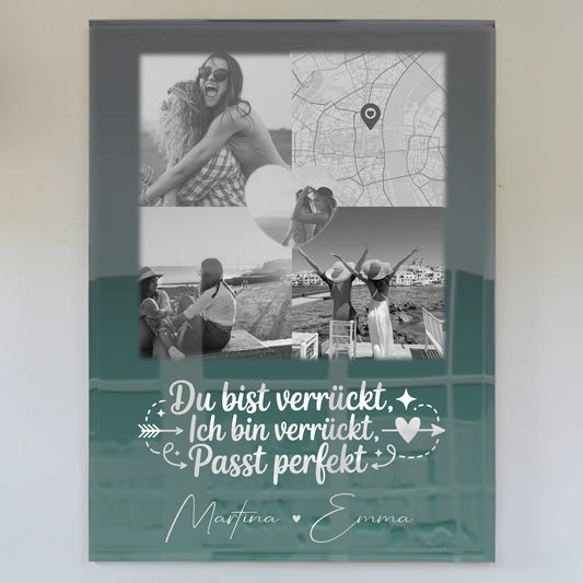 Personalisierte Fotogeschenke für beste Freundin mit 3 Fotos Herz Karte Danke Mama für alles