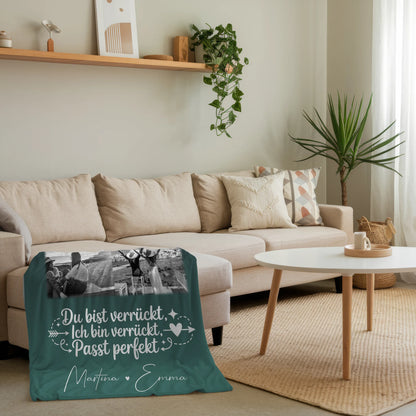 Beste Freundin Decke mit 3 Fotos Herz Foto Karte Danke Mama für alles personalisiertes Geschenk 4