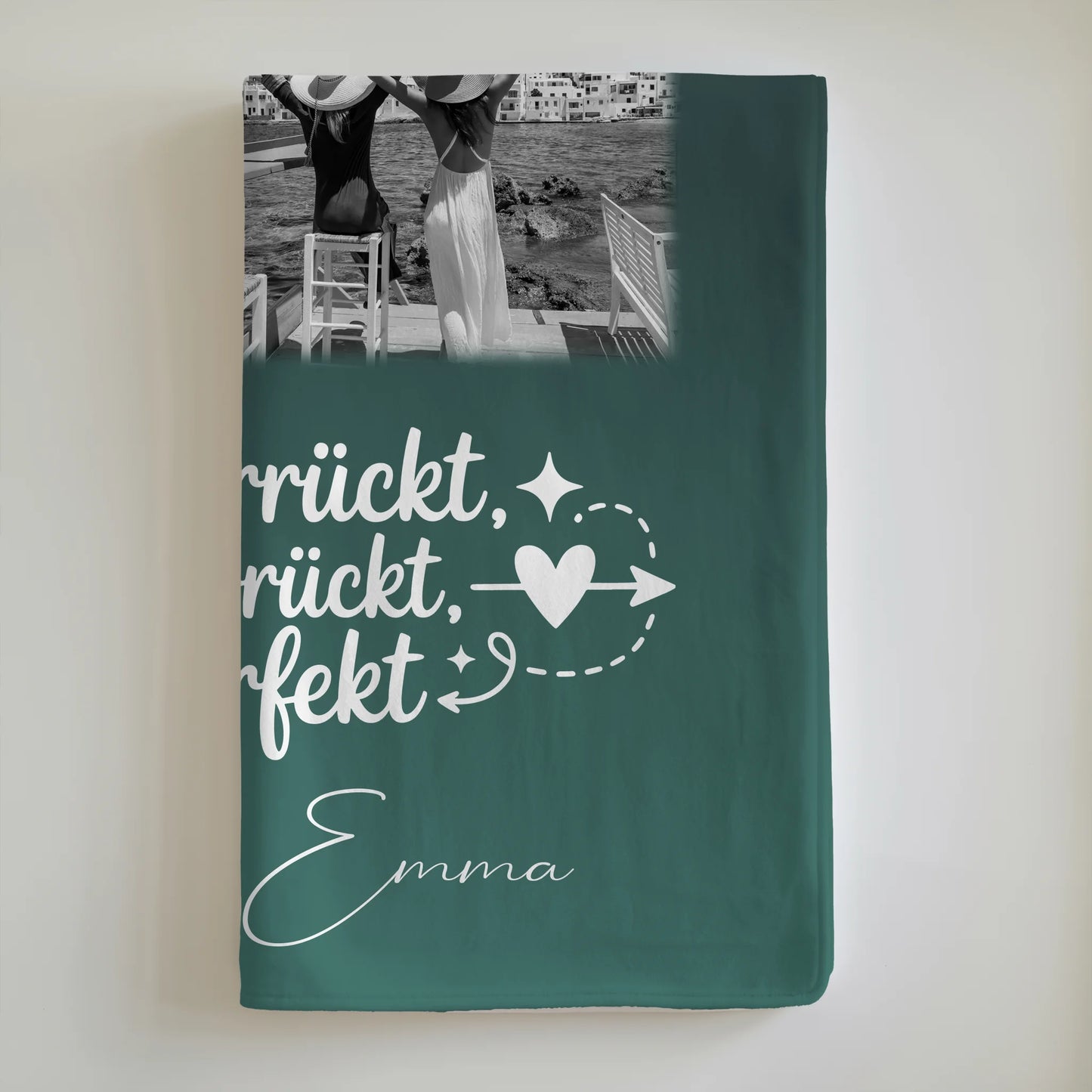 Beste Freundin Decke mit 3 Fotos Herz Foto Karte Danke Mama für alles personalisiertes Geschenk 6