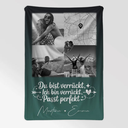 Beste Freundin Decke mit 3 Fotos Herz Foto Karte Danke Mama für alles personalisiertes Geschenk 7
