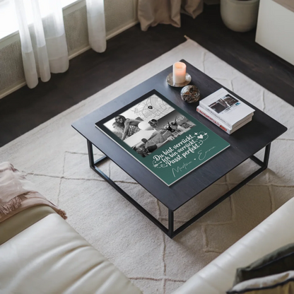 Beste Freundin Fotoboard mit 3 Fotos und Herz Foto Karte Danke Mama für alles personalisiertes Geschenk