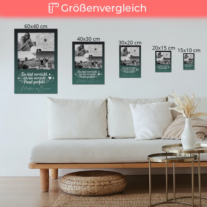 Beste Freundin Fotoboard mit 3 Fotos und Herz Foto Karte Danke Mama für alles personalisiertes Geschenk