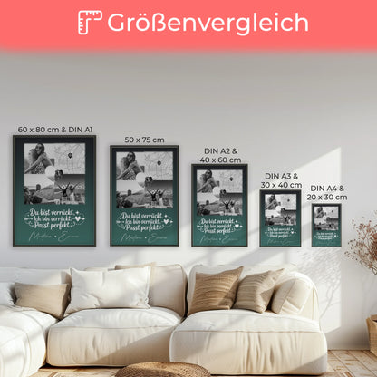 Personalisierbares Poster beste Freundin Danke Mama für alles 3 Fotos 1 Herz Foto Karte