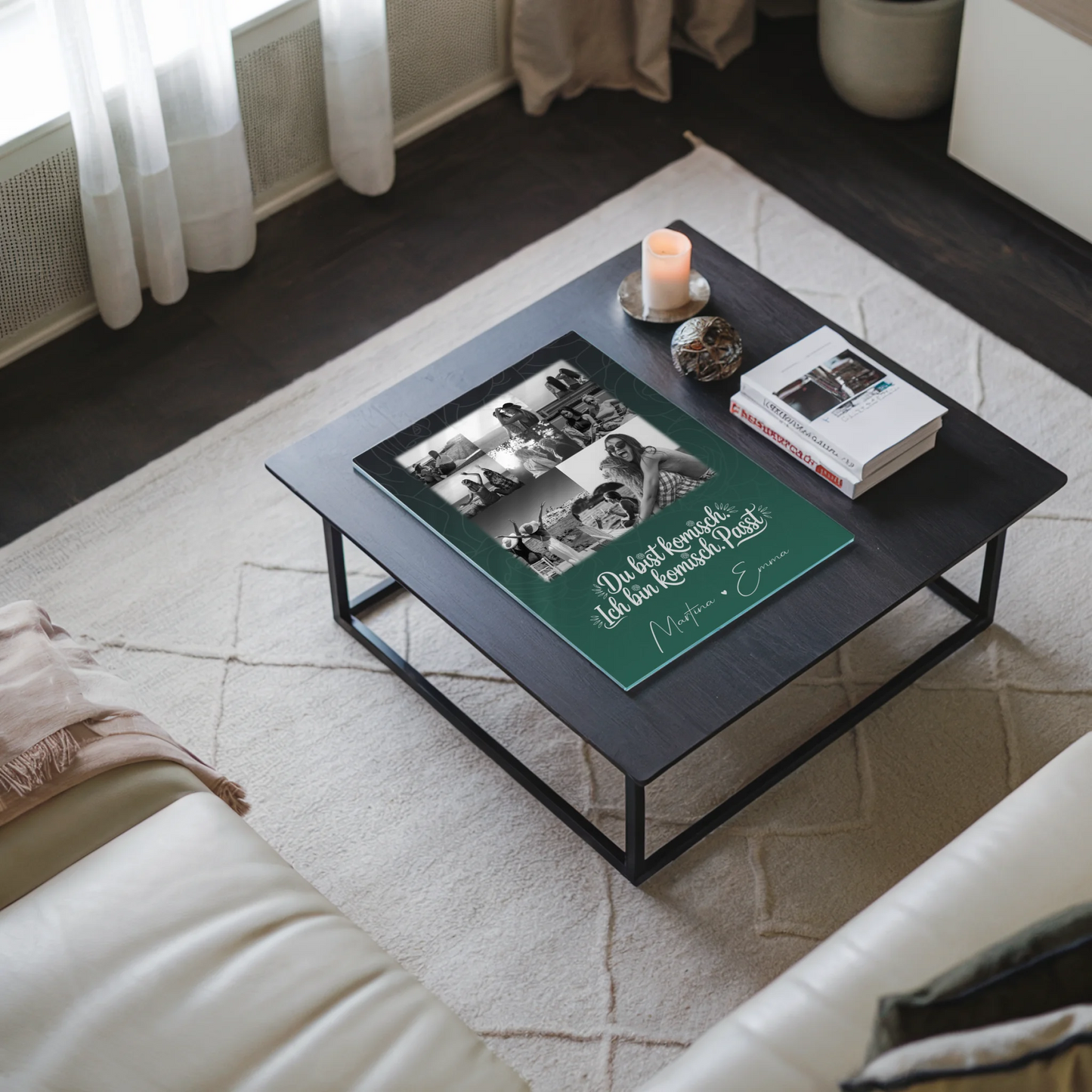 Personalisierte Beste Freundin Geschenk mit 8 Fotos und Herz Motiv Life doesnt come with a manual