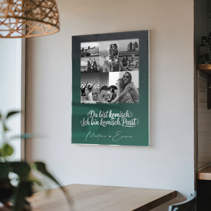 Personalisierte Beste Freundin Geschenk mit 8 Fotos und Herz Motiv Life doesnt come with a manual