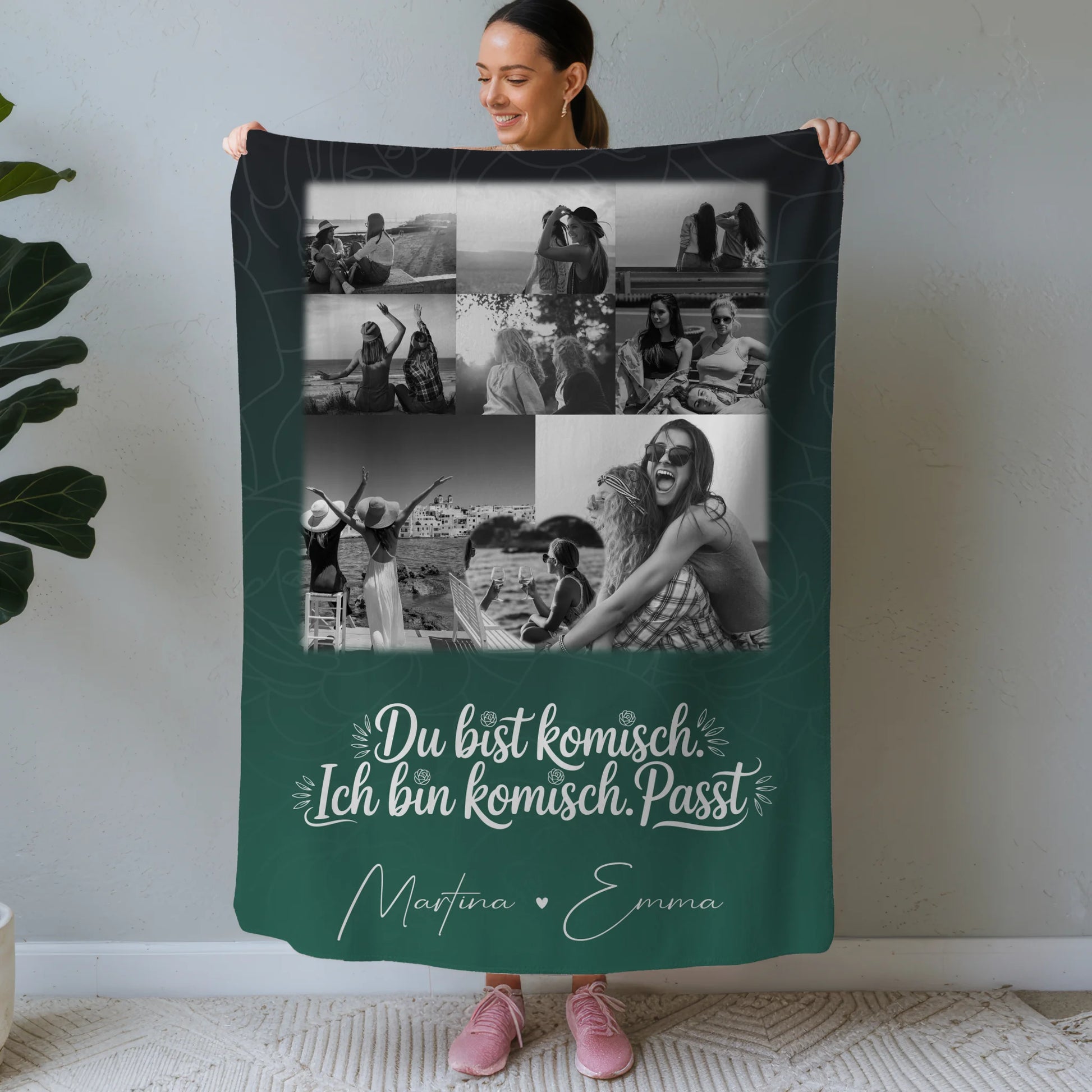 Beste Freundin Decke mit 8 Fotos und Herz Foto Personalisiertes Geschenk Life doesnt come with a manual 1