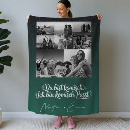 Beste Freundin Decke mit 8 Fotos und Herz Foto Personalisiertes Geschenk Life doesnt come with a manual 1