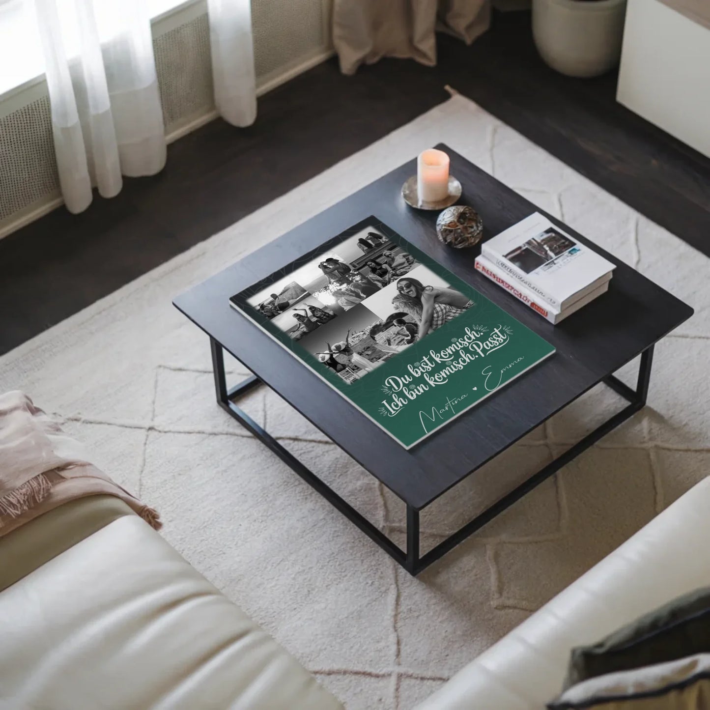 Personalisierte Geschenke für beste Freundin mit 8 Fotos und Herz Motiv Life doesnt come with a manual 3