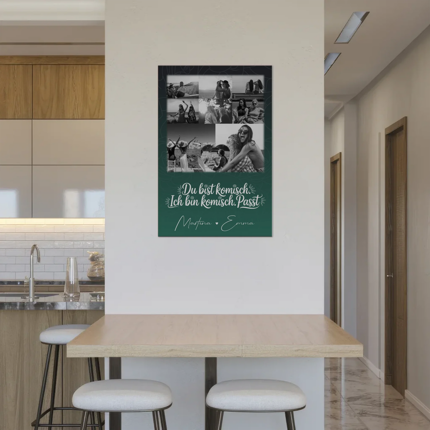 Personalisierte Geschenke für beste Freundin mit 8 Fotos und Herz Motiv Life doesnt come with a manual 2