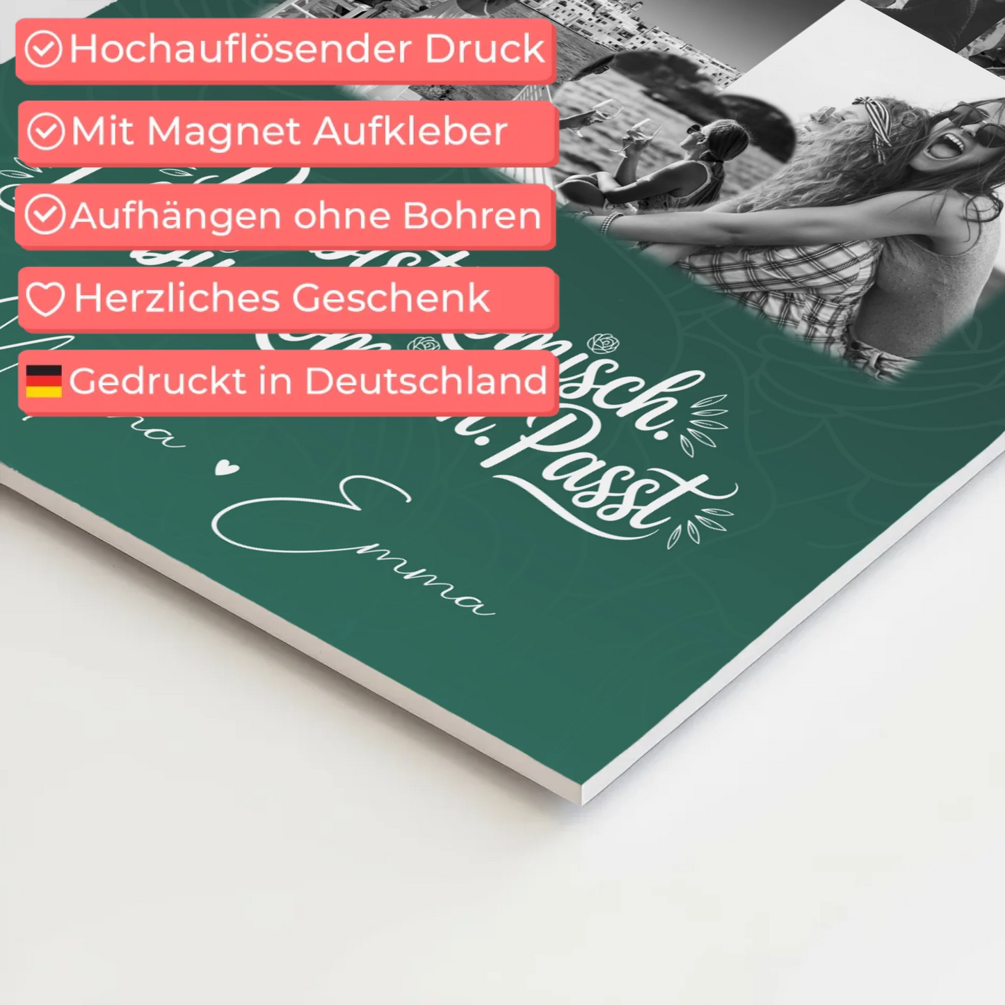 Personalisierte Geschenke für beste Freundin mit 8 Fotos und Herz Motiv Life doesnt come with a manual 10