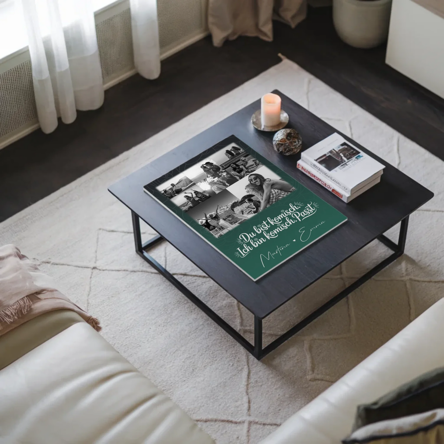 Personalisierte Geschenke für beste Freundin mit 8 Fotos und Herz Motiv Life doesnt come with a manual