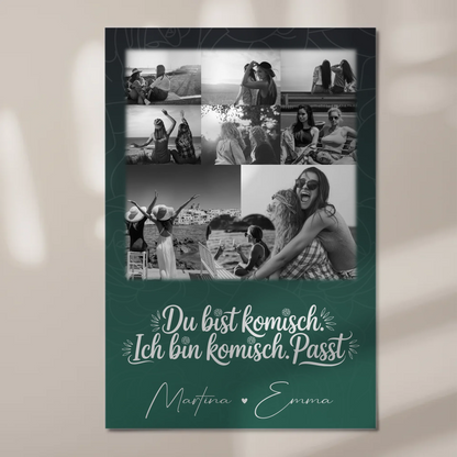 Personalisierte Geschenke für beste Freundin mit 8 Fotos und Herz Motiv Life doesnt come with a manual