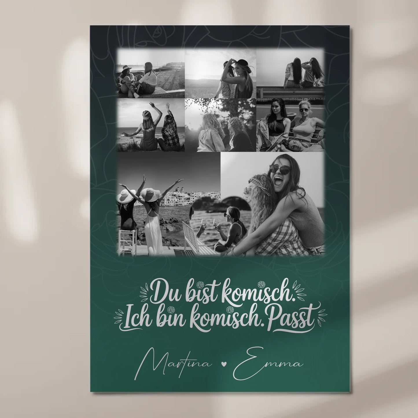 Personalisierte Geschenke für beste Freundin mit 8 Fotos und Herz Motiv Life doesnt come with a manual