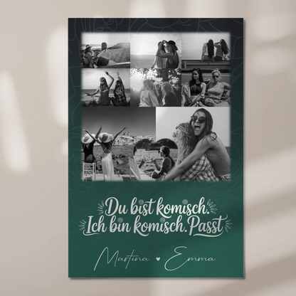 Personalisierte Geschenke für beste Freundin mit 8 Fotos und Herz Motiv Life doesnt come with a manual