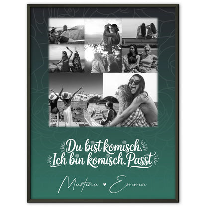 Poster Personalisiert Freundinnen 8 Fotos und 1 Herz Foto Life doesnt come with a manual