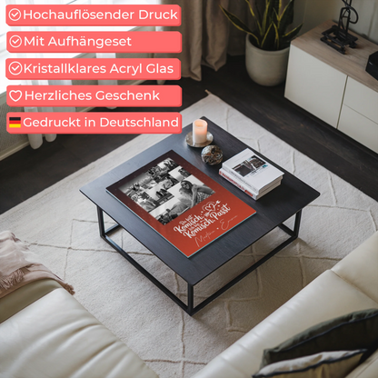 Personalisierte Geschenkidee für beste Freundin mit 9 Fotos Superheldin ohne Umhang Poster Leinwand Tasse