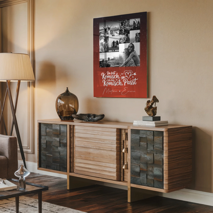 Personalisierte Geschenkidee für beste Freundin mit 9 Fotos Superheldin ohne Umhang Poster Leinwand Tasse