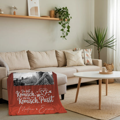 Personalisierte Decke beste Freundin mit 9 Fotos Superheldin ohne Umhang Geschenkidee 4