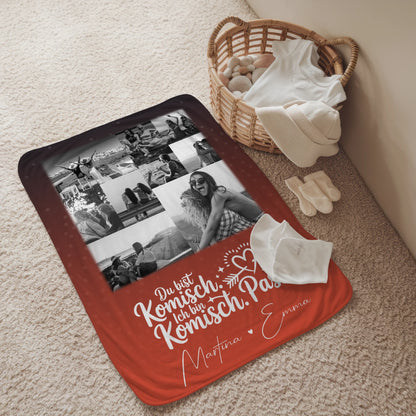 Personalisierte Decke beste Freundin mit 9 Fotos Superheldin ohne Umhang Geschenkidee 2