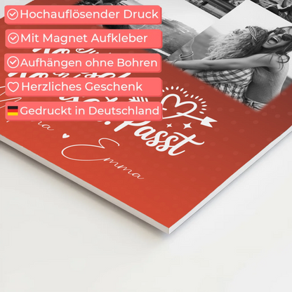 Personalisierte Fotoboard beste Freundin mit 9 Fotos Superheldin ohne Umhang Geschenk 10