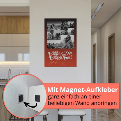 Personalisierte Fotoboard beste Freundin mit 9 Fotos Superheldin ohne Umhang Geschenk