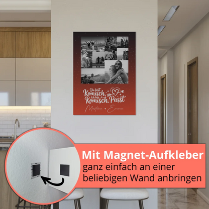 Personalisierte Fotoboard beste Freundin mit 9 Fotos Superheldin ohne Umhang Geschenk