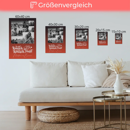 Personalisierte Fotoboard beste Freundin mit 9 Fotos Superheldin ohne Umhang Geschenk