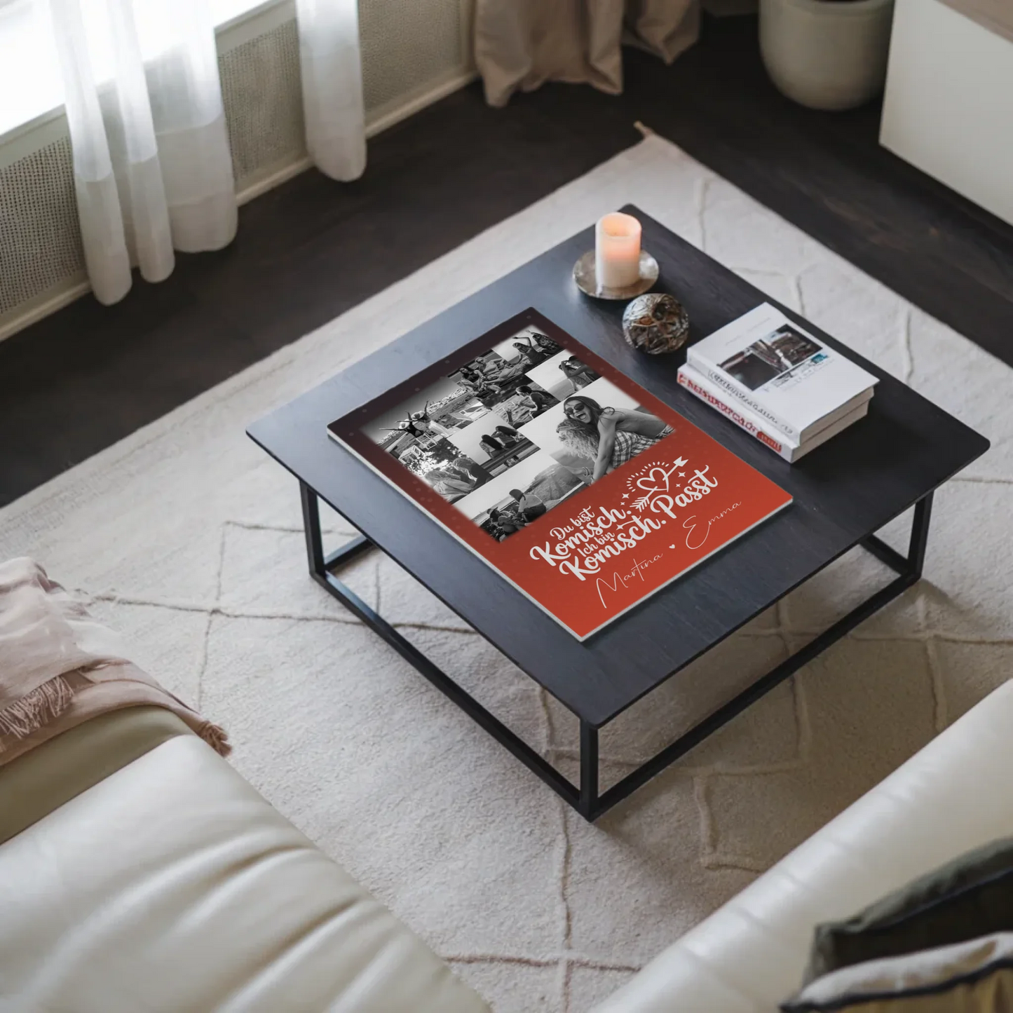 Personalisierte Fotoboard beste Freundin mit 9 Fotos Superheldin ohne Umhang Geschenk