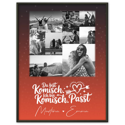 Beste Freundin Poster Mit Bild personalisiertes Geschenk mit 9 Fotos Superheldin ohne Umhang