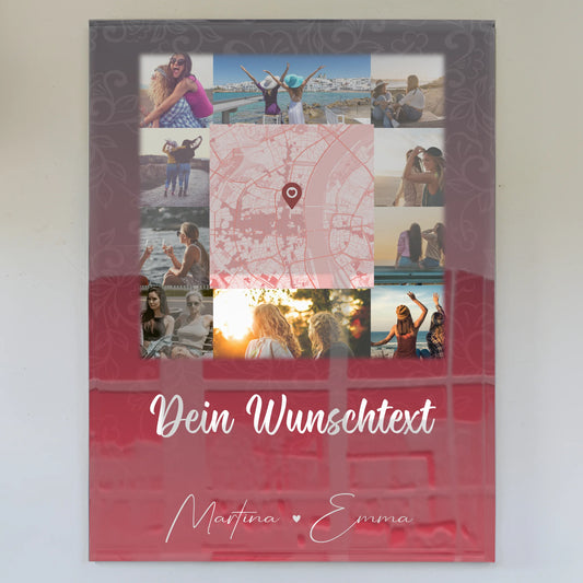 Beste Freundin Geschenk mit 10 Fotos Karte Wunschtext I got it from my mama