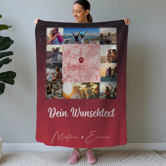 Decke mit Foto beste Freundin 10 Fotos Karte Wunschtext I got it from my mama 1