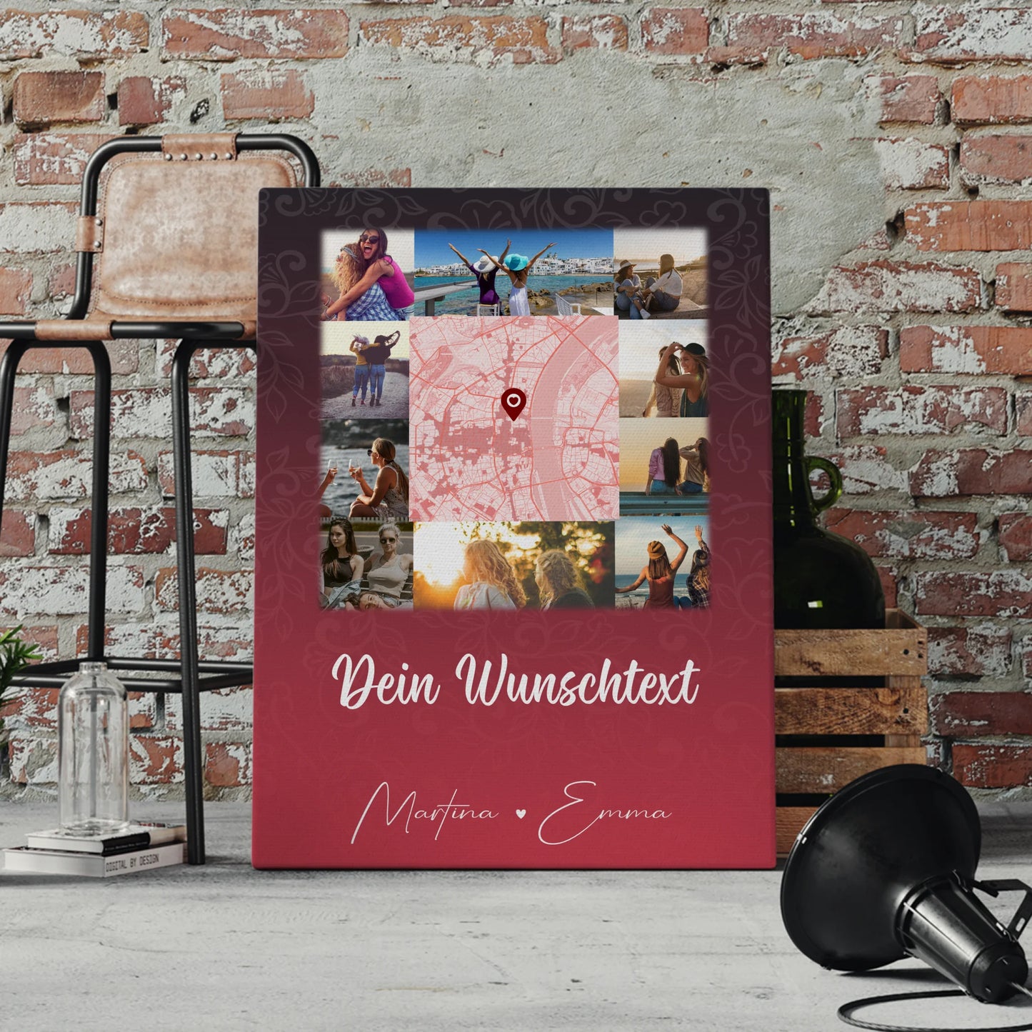 Freundinnen Bild Personalisiert mit 10 Fotos Karte Wunschtext I got it from my mama 4