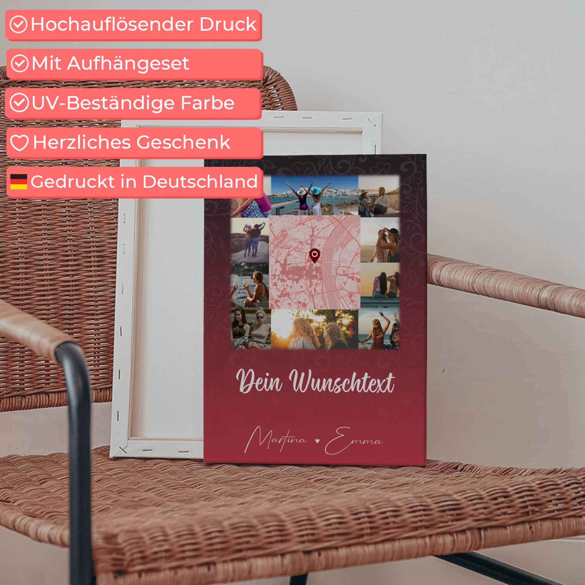 Freundinnen Bild Personalisiert mit 10 Fotos Karte Wunschtext I got it from my mama 5