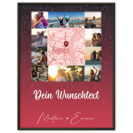 Poster mit Foto beste Freundin 10 Fotos Karte Wunschtext I got it from my mama