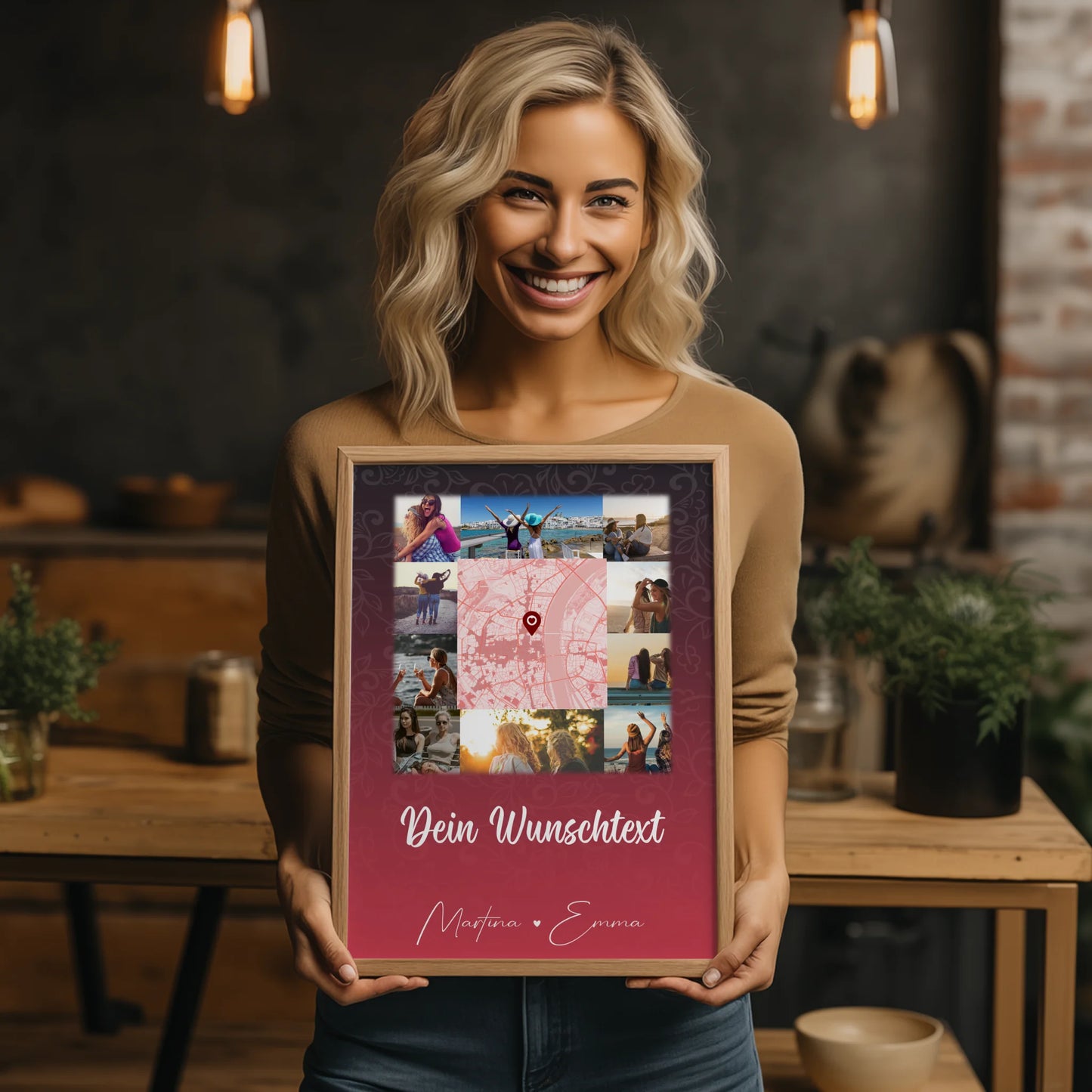 Poster mit Foto beste Freundin 10 Fotos Karte Wunschtext I got it from my mama