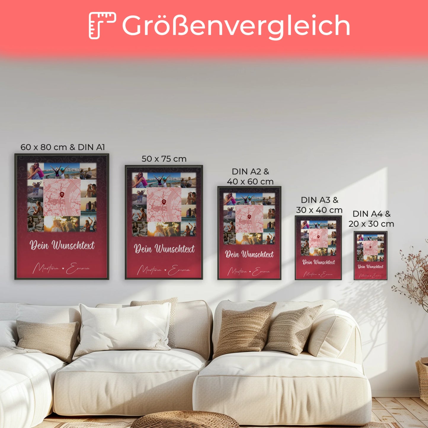 Poster mit Foto beste Freundin 10 Fotos Karte Wunschtext I got it from my mama