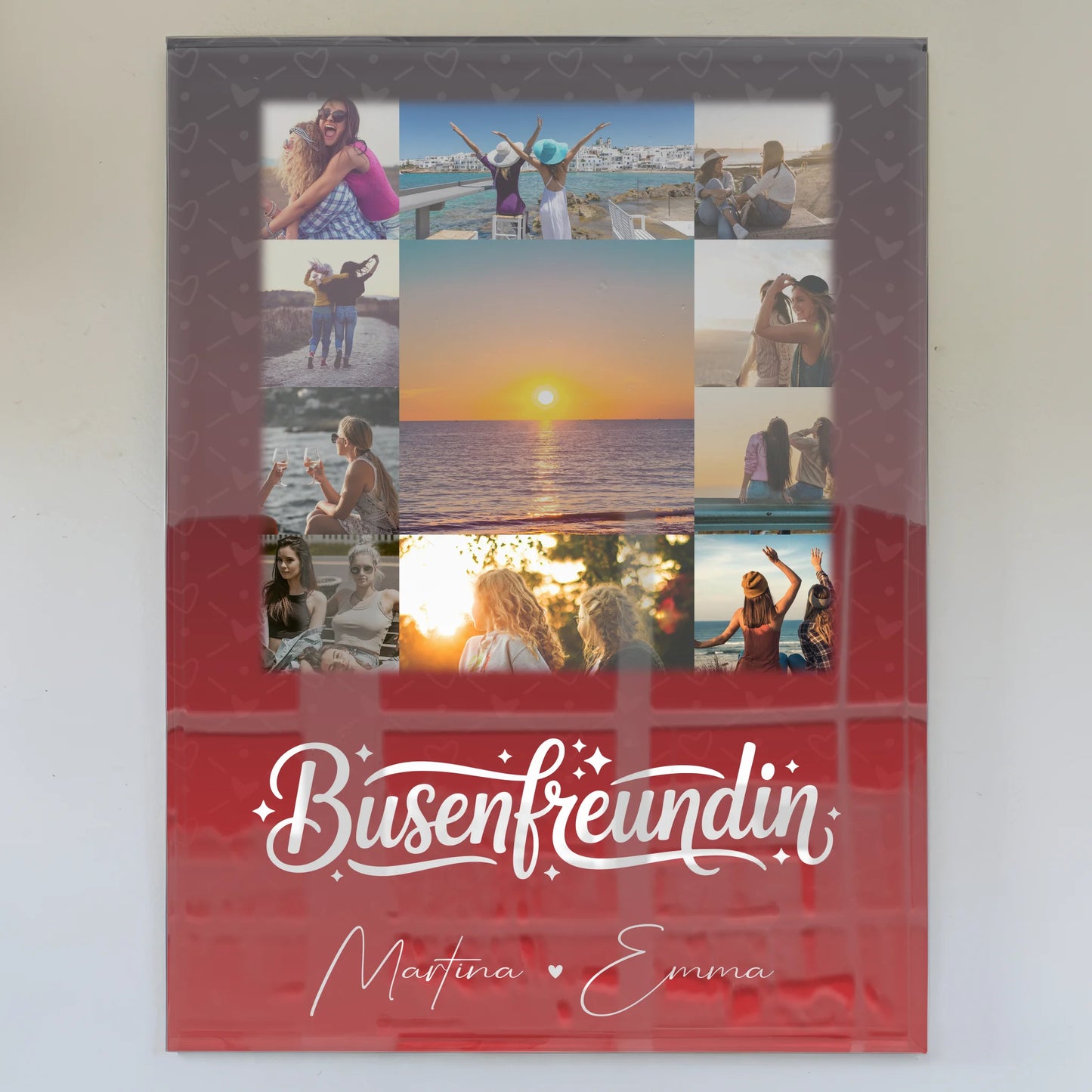 Beste Freundin Geschenk mit 11 Fotos Für mich bist Du die Welt personalisiertes Poster