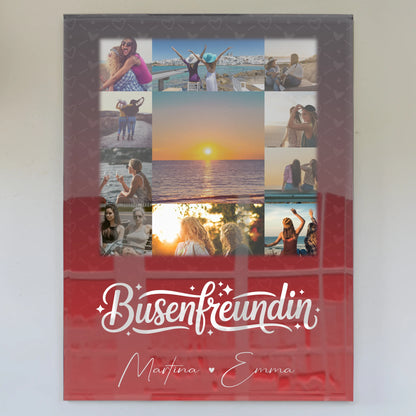 Beste Freundin Geschenk mit 11 Fotos Für mich bist Du die Welt personalisiertes Poster