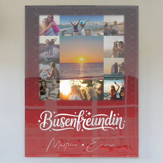 Beste Freundin Geschenk mit 11 Fotos Für mich bist Du die Welt personalisiertes Poster