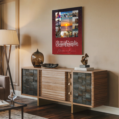 Beste Freundin Geschenk mit 11 Fotos Für mich bist Du die Welt personalisiertes Poster