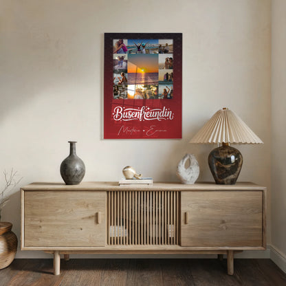 Beste Freundin Geschenk mit 11 Fotos Für mich bist Du die Welt personalisiertes Poster